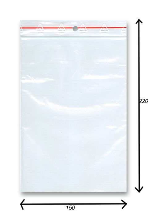Sáček rychlozavírací 100 ks - 150 × 220 mm