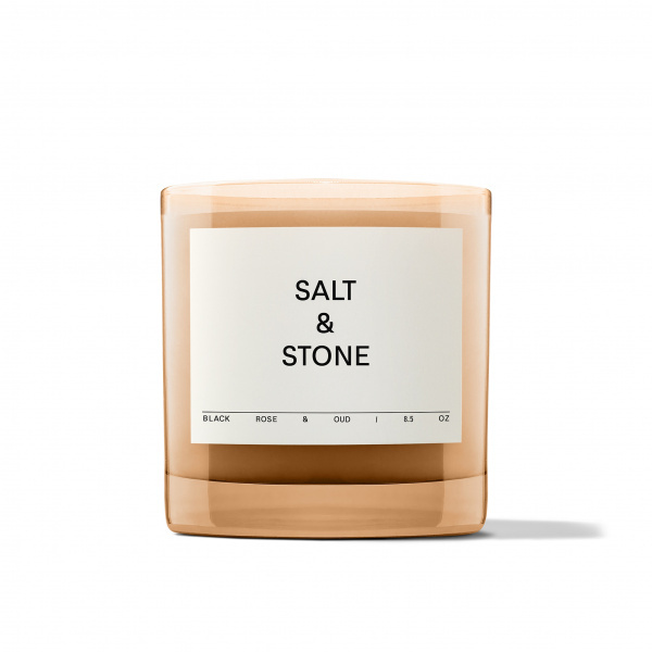 Salt & Stone Candle Black Rose & Oud parfémová svíčka 240 g