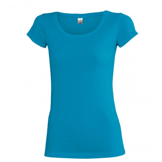 Dámské tričko, kulatý výstřih, KR, vel. M, atolblue
