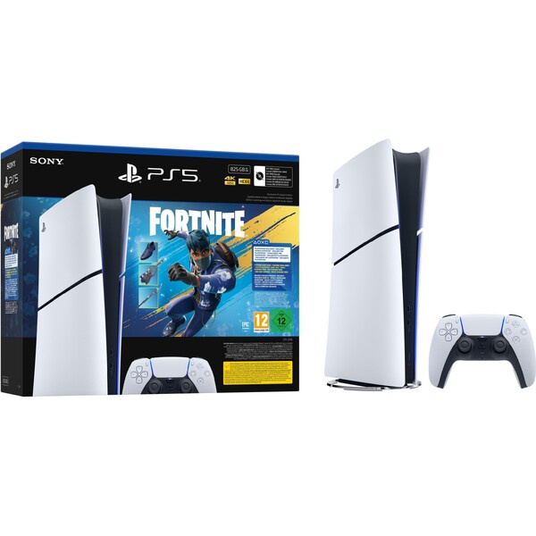 PlayStation 5 Slim Digital Edition 825GB Fortnite Bundle Bílá