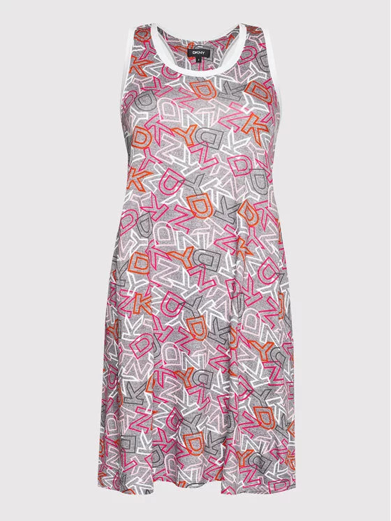 Dámská krátká noční košilka YI2622537 - 040 Šedá - DKNY XS šedá vzor