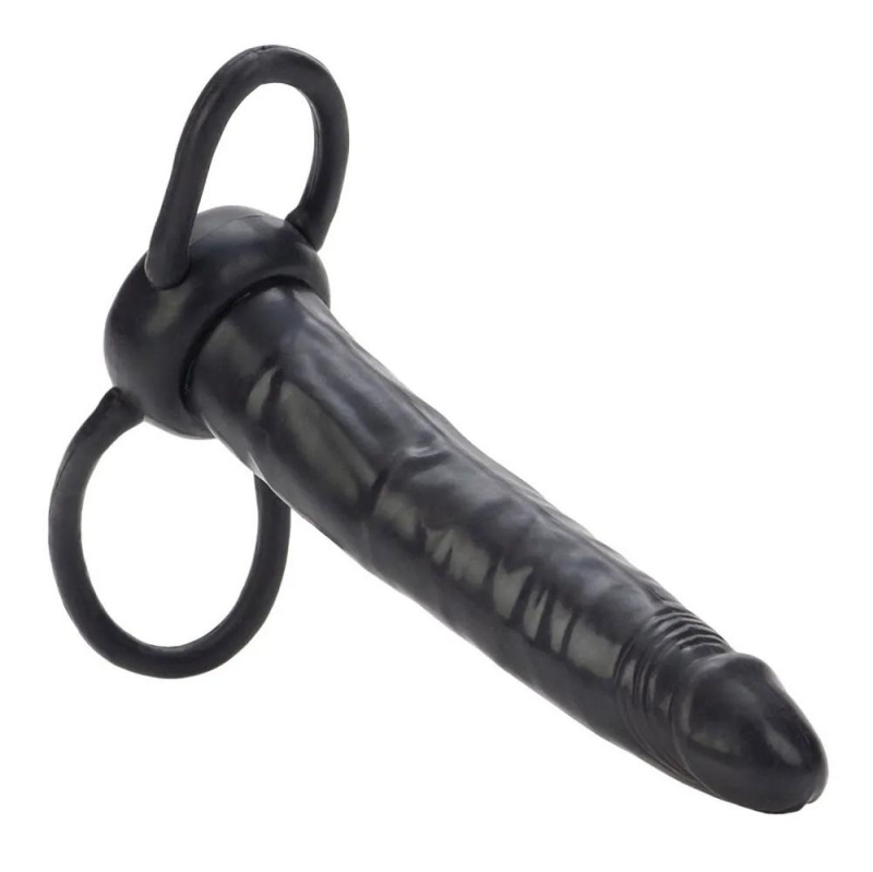 Accommodator Anální Dildo černé - stimulace vaginální i anální najednou