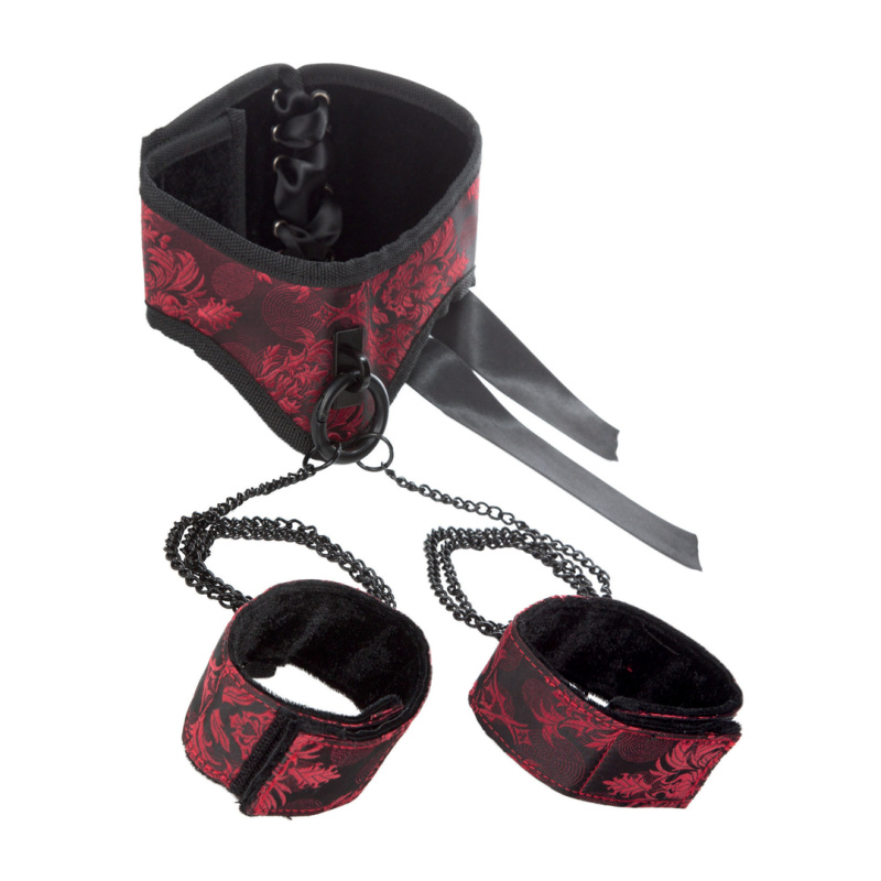 Poutací set Scandal Posture Collar with Cuffs