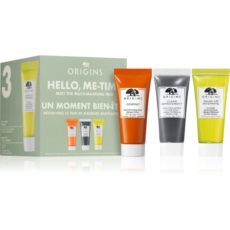 Origins Hello, Me-time Multi Masking Trio dárková sada na obličej 3x15 ml