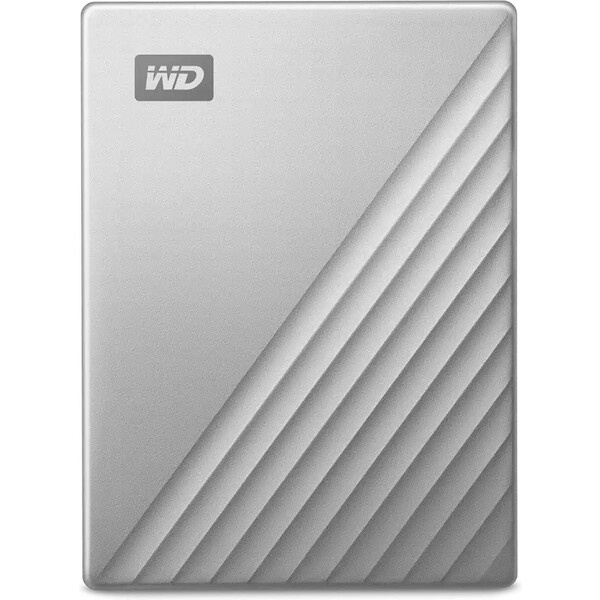 WD My Passport ULTRA 5TB USB-C Stříbrný externí 2,5" disk pro MAC WDBPMV0050BSL-WESN Stříbrná