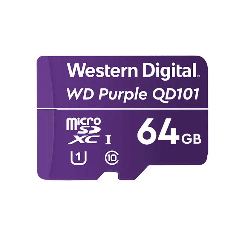 WD MicroSDXC karta 64GB Purple WDD064G1P0C Class 10, 16 TBW