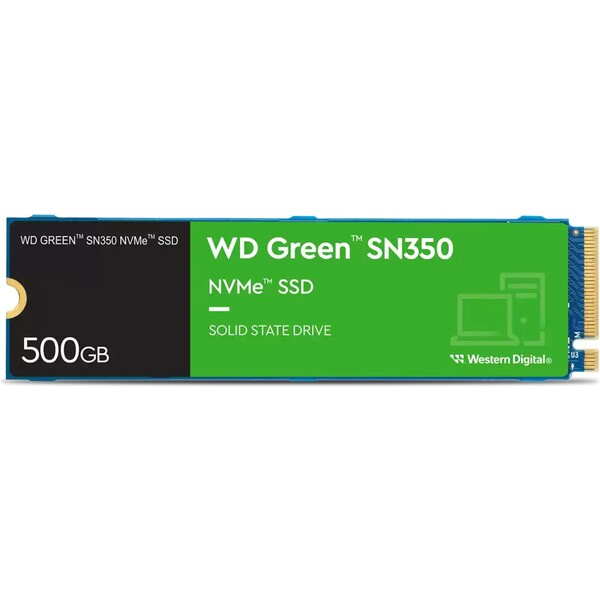 WD GREEN SSD NVMe 500GB PCIe SN350, Geb3 8GB/s WDS500G2G0C