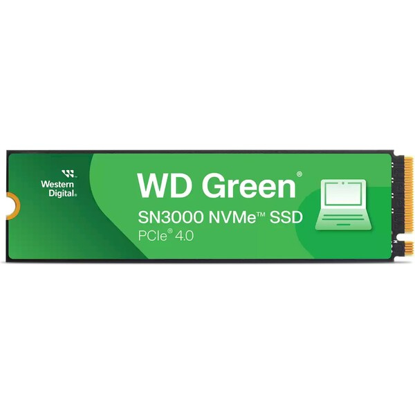 WD GREEN SSD 500GB SN3000 PCIe Gen4x4 M.2 2280 WDS500G4G0E