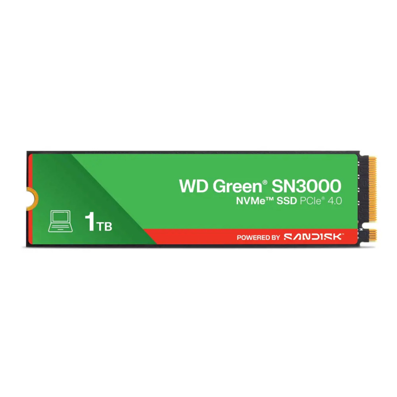 WD GREEN SSD 1TB SN3000 PCIe Gen4x4 M.2 2280 WDS100T4G0E