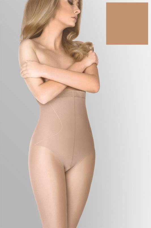 Silonkové punčocháče Gabriella High Shaper 20 DEN code 718 Barva: Béžová, Velikost: 5-XL