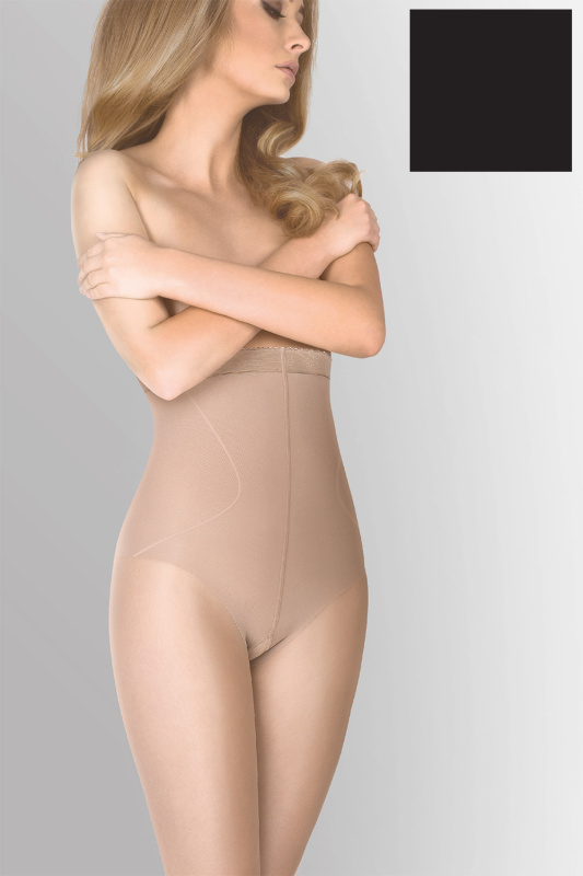 Silonkové punčocháče Gabriella High Shaper 20 DEN code 718 Barva: Černá, Velikost: 5-XL