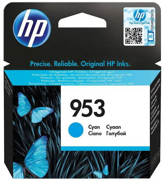 Kazeta inkoustová HP F6U12AE/953, azurová