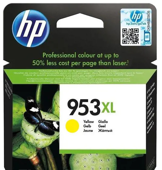 Kazeta inkoustová HP F6U18AE/953XL, žlutá