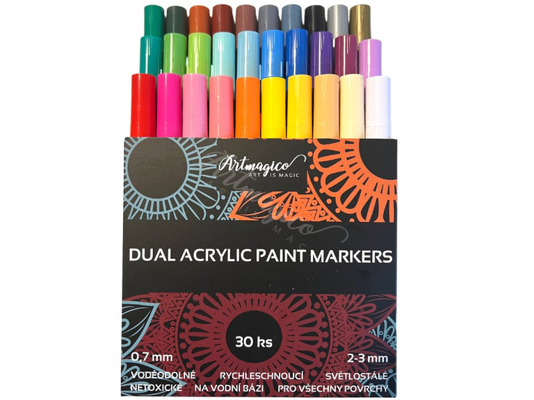 Akrylový fix DUAL Artmagico se dvěma hroty