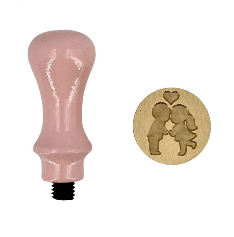 Pečetidlo mosazné průměr 25mm + dřevěná rukojeť - pár