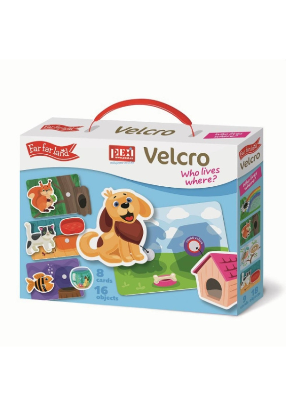 Pexi Velcro skládačky - Kdo kde bydlí?