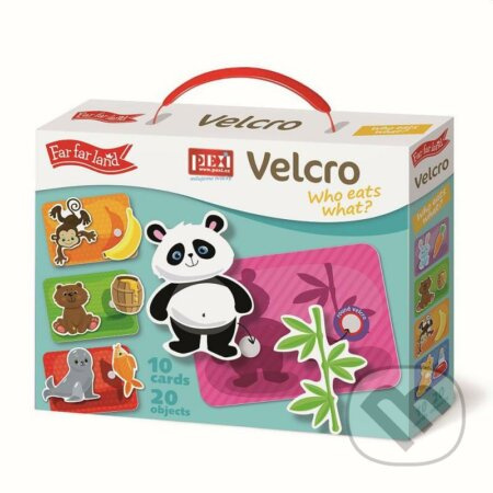 Pexi Velcro skládačky - Kdo co jí?