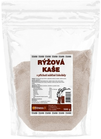 Titánus Rýžová kaše 500 g - mléčná čokoláda