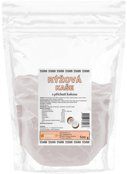 Titánus Rýžová kaše 500 g - kokos