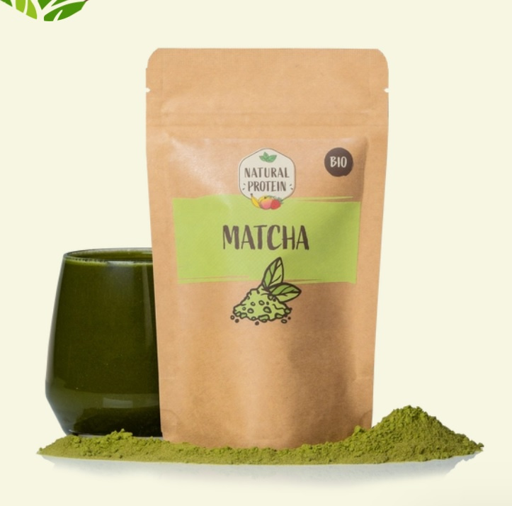 Natural Protein Matcha tea, čaj BIO Natural Protein, 80g