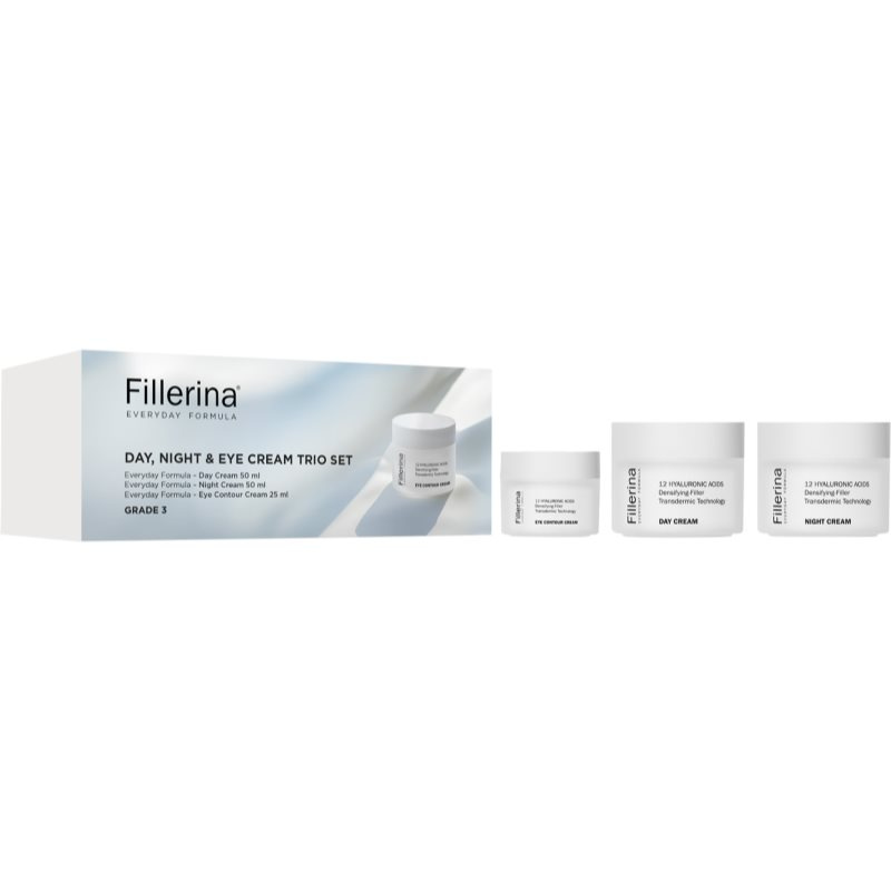 Fillerina Everyday Formula Day, Night & Eye Cream Trio Set sada proti vráskám pro ženy
