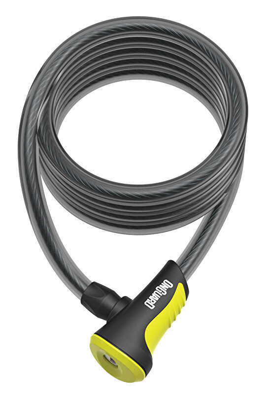 zámek ONGUARD lanko 1200x8 mm žlutý 2klíče Barva: Černá, Velikost: 1200