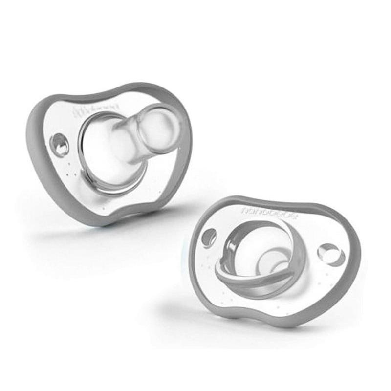 Nanobébé Flexy dudlík 3m+, 2ks - šedá