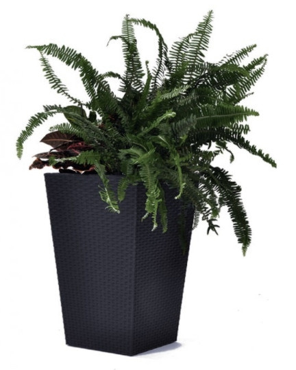 KETER Květináč Rattan Planter S - antracit