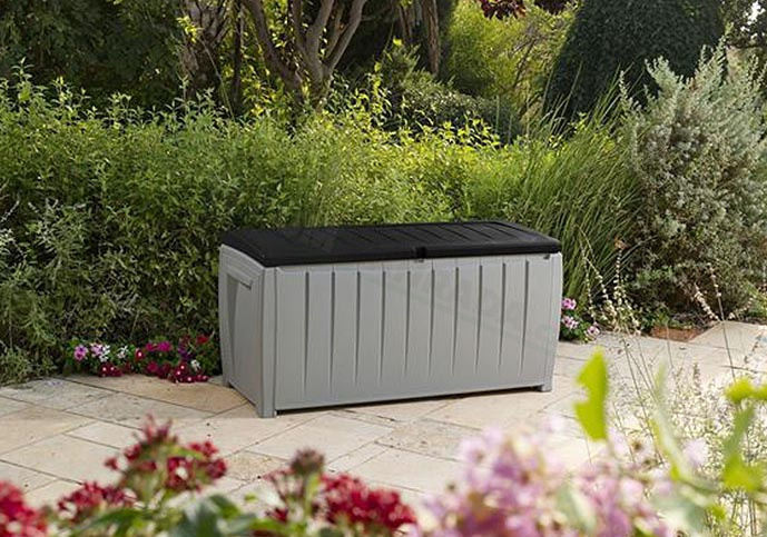 Zahradní box Keter Novel Storage - 340 L - 124 x 55 x 62,5 cm - Black/grey