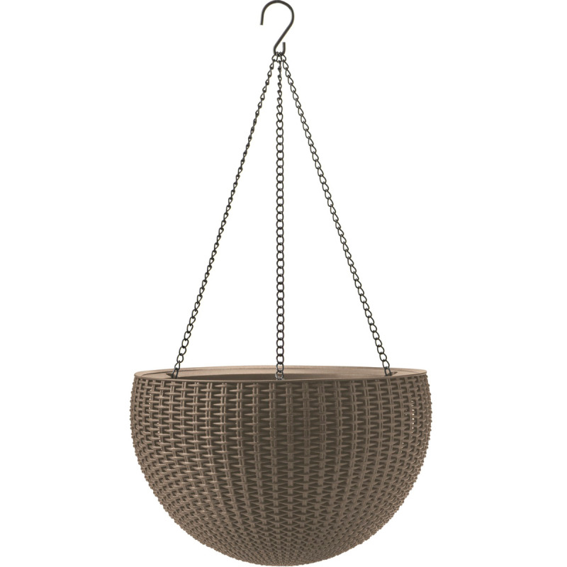 Závěsný květináč KETER Hanging Sphere - pískově šedý