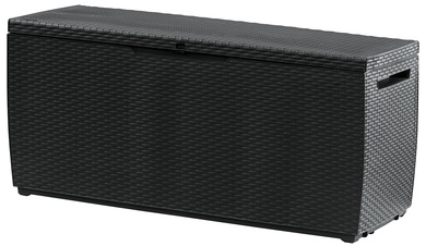 Keter Capri Ratan - zahradní úložný box 305 L - 123 x 53 x 57 cm - Anthracit