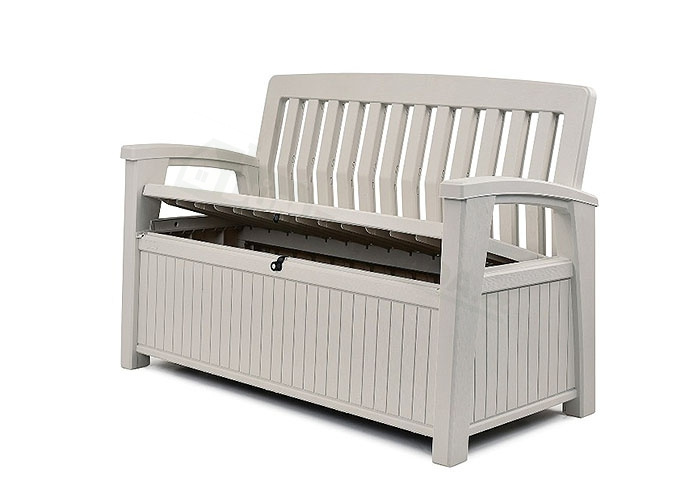 Zahradní lavice Keter Patio 227 L - 138,6 x 63,5 x 88 cm - bílá