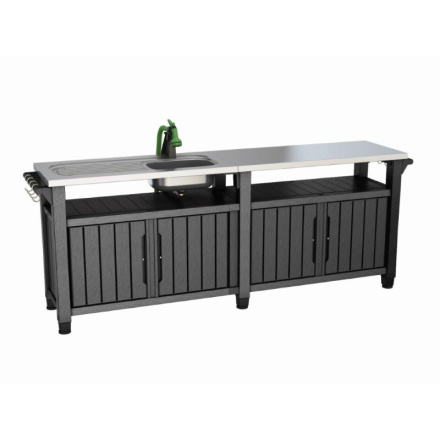 Zahradní kuchyň KETER Unity Chef 415 L - 237 x 51,3 x 89,4 cm - grafitová