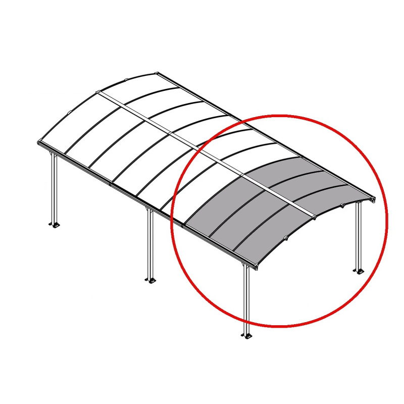 Palram - Canopia Rozšiřovací modul pro přístřešky řady Arcadia (210 cm) -