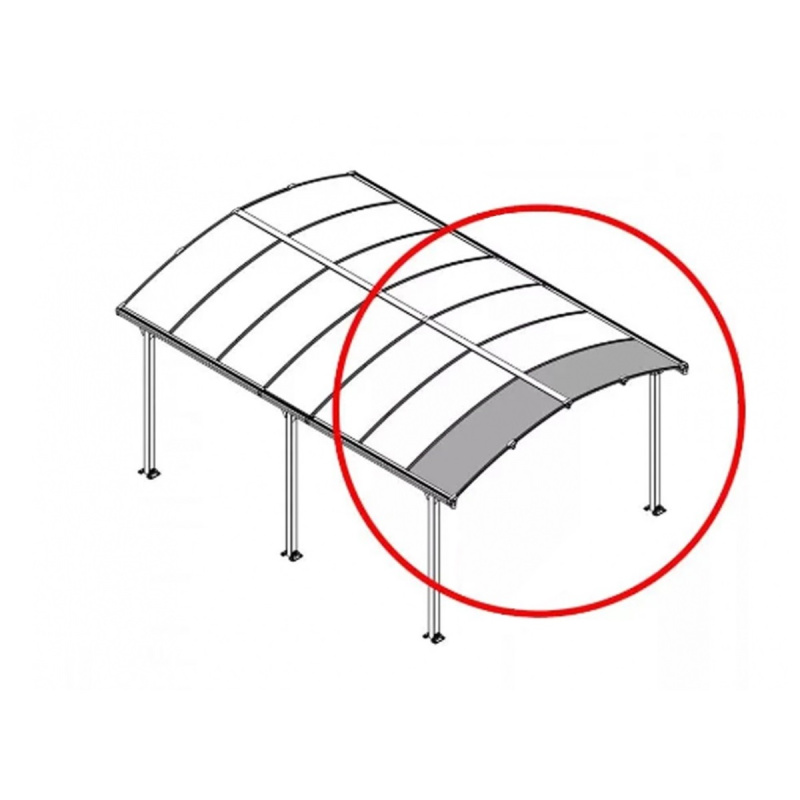 Palram - Canopia Rozšiřovací modul pro přístřešky řady Arcadia (70 cm) -