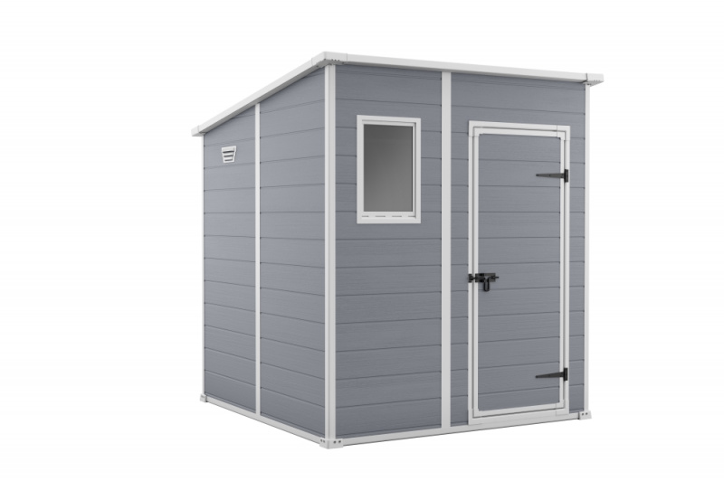 Zahradní domek Keter Manor Pent 6x6 - 185 x 185 x 200 cm - šedý