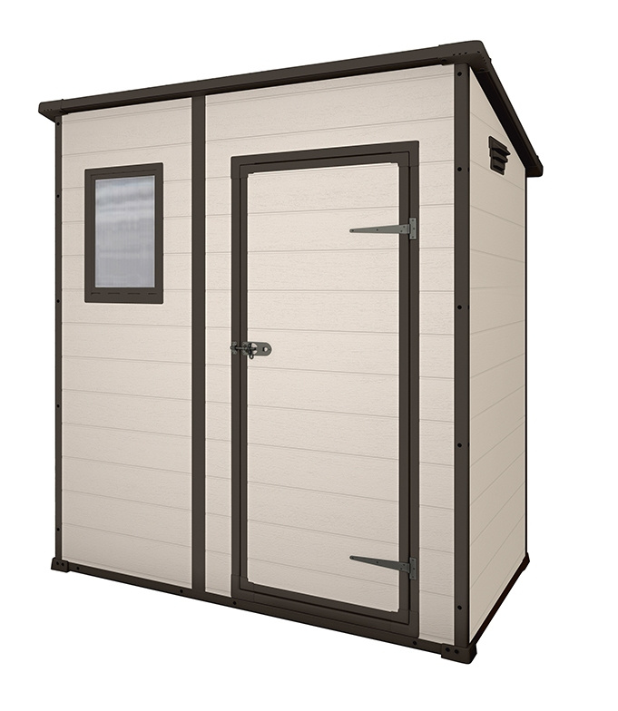 Zahradní domek Keter Manor Pent 6x6 - 185 x 185 x 200 cm - béžový