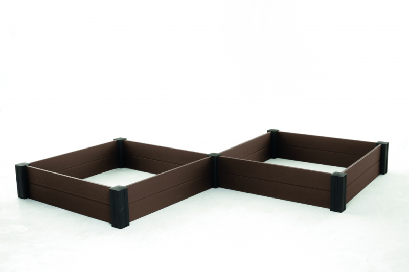Vyvýšený záhon Keter Vista Modular Duo Garden Bed - hnědý