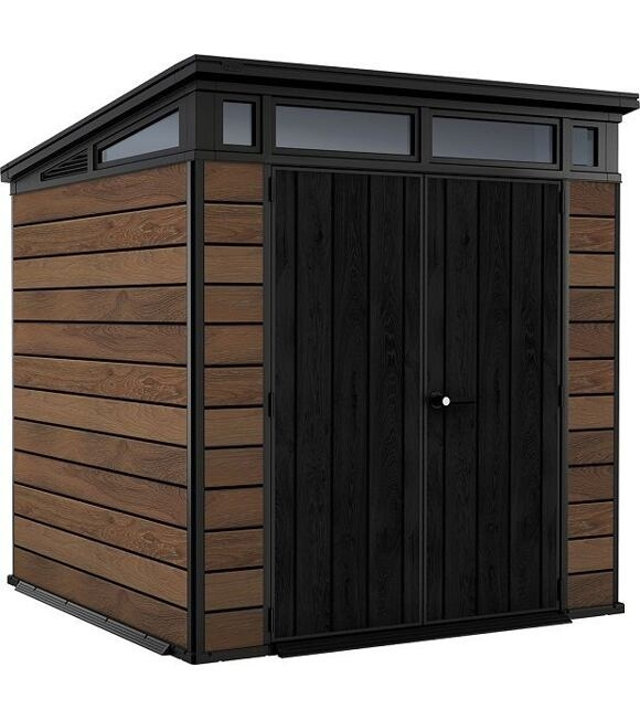 Zahradní domek Keter Pent Signature 7x7 Walnut, s podlahou, 259814