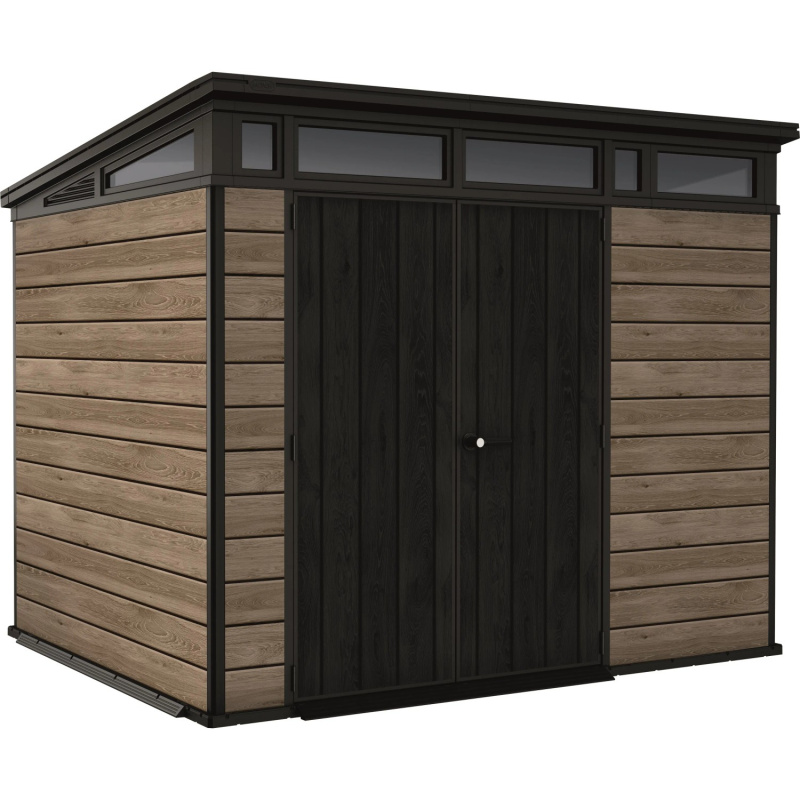 KETER PENT Signature HORIZONTAL domek 9x7 - jasan, 279 x 226 x 216 cm