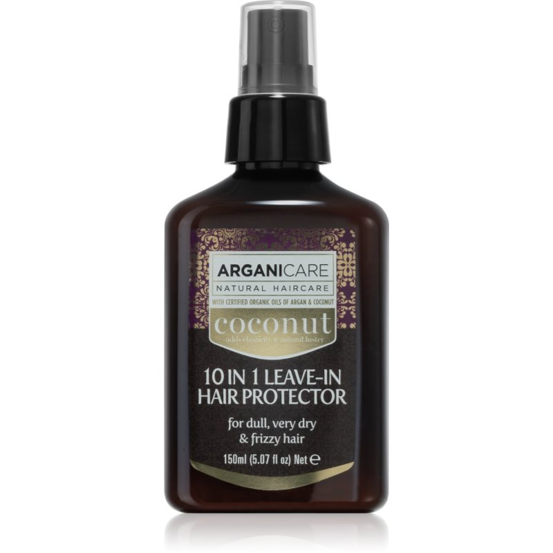 Arganicare Coconut 10 in 1 Leave-In Hair Protector posilující bezoplachová péče pro suché vlasy 150 ml
