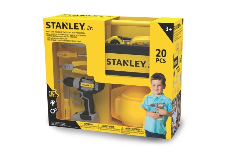 Stanley Jr. dětská sada nářadí s bateriovou vrtačkou (20 dílů)