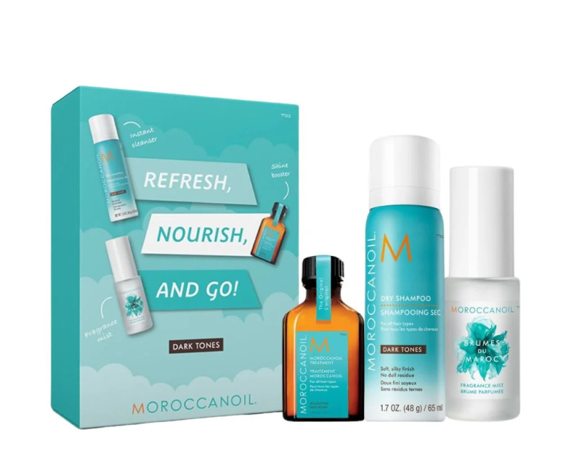 Moroccanoil Refresh, Nourish, and Go! (Dark Tones) sada pro tmavé vlasy pro ženy