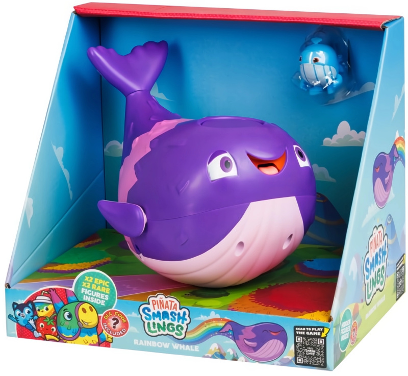 Pinata Smashlings duhový velryb + 4 figurky