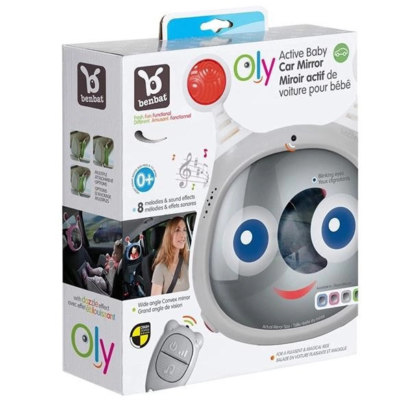 BenBat zrcadlo do auta aktivní s melodiemi Oly Grey 0m+