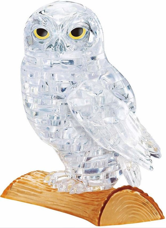 3D Crystal puzzle Sova bílá 42 dílků