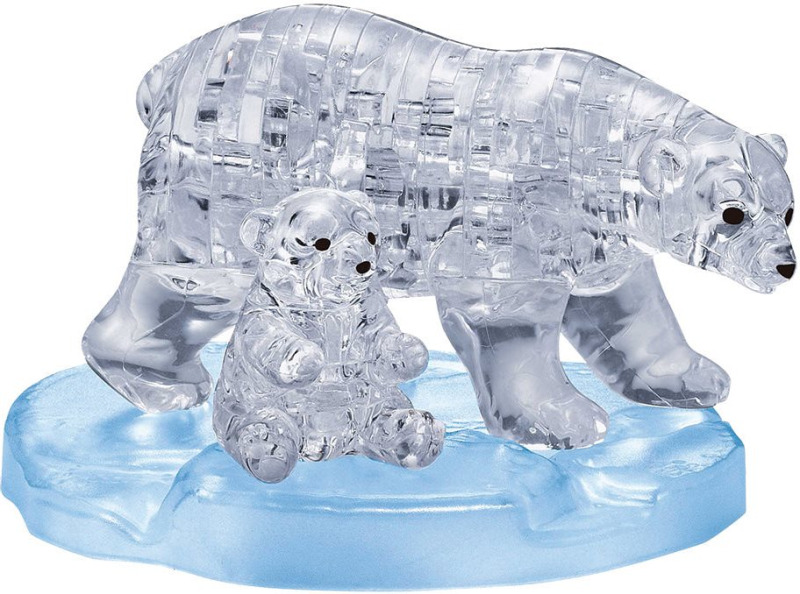 3D Crystal puzzle Lední medvěd a mládě 40 dílků