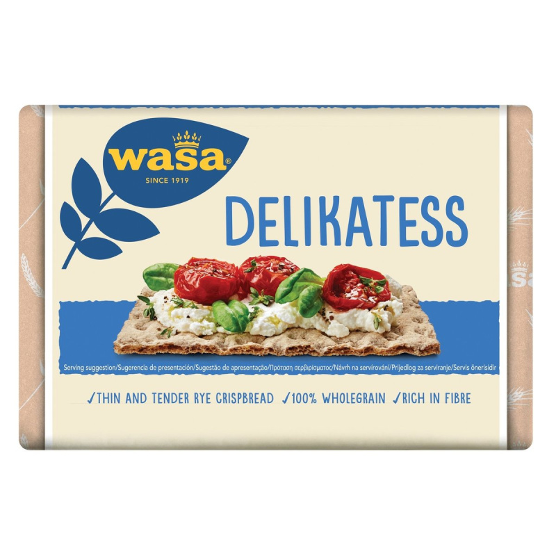 Wasa Delikatess celozrnný žitný křupavý chléb