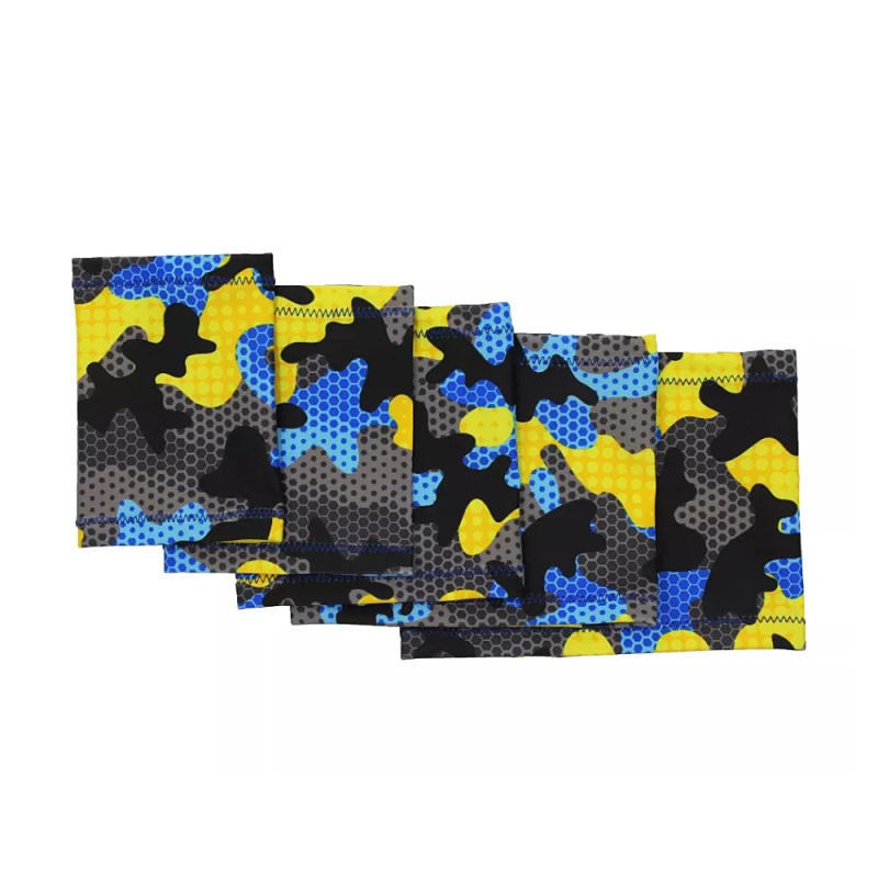 DIA-WAY Elastický návlek na ruku modro-žlutý maskáč, Obvod paže: 17 - 22 cm