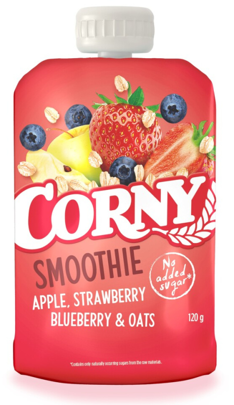 Corny Smoothie jablko, jahoda, borůvka, ovesné vločky
